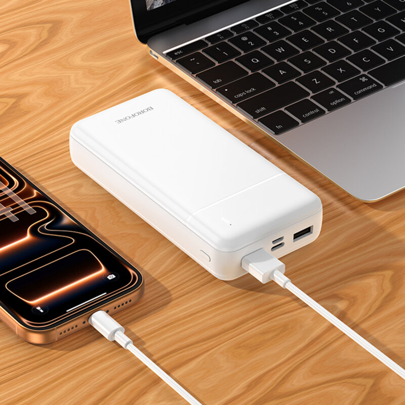Power Bank 20000mAh, 2x USB-A, USB-C & Micro-USB, Borofone Clever, BJ88A