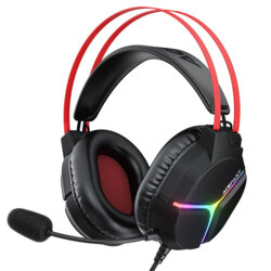 Casti gaming cu fir, RGB si microfon flexibil Acefast H16, 2m