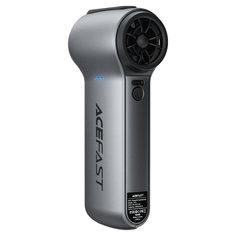 Mini ventilator high-speed cu 4 duze, 2500mAh, LED Acefast YF3