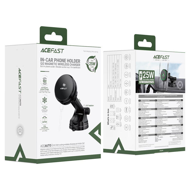 Suport telefon pentru bord cu Fast Charge 25W Acefast D67