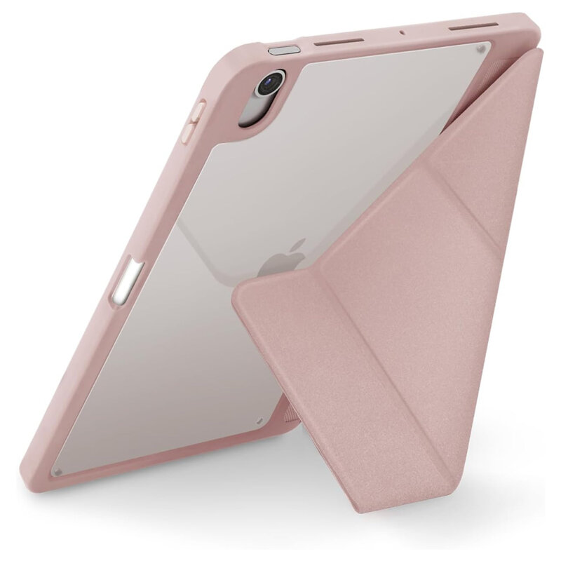 Husa 360 iPad 11 (2025) cu bumper UNIQ Moven, roz pudra
