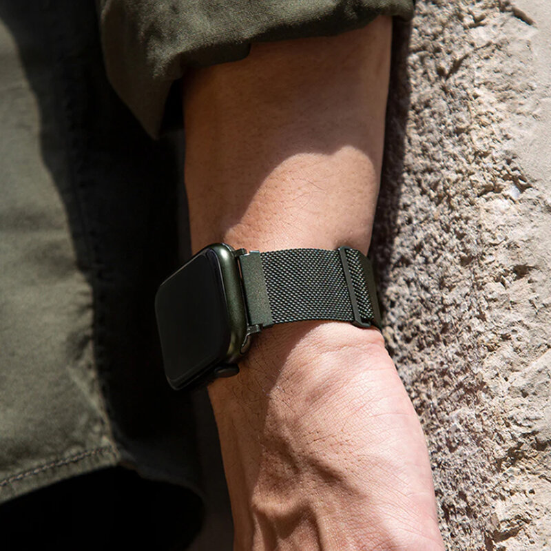 Curea Apple Watch SE 2 40mm din otel inoxidabil UNIQ Dante, gri