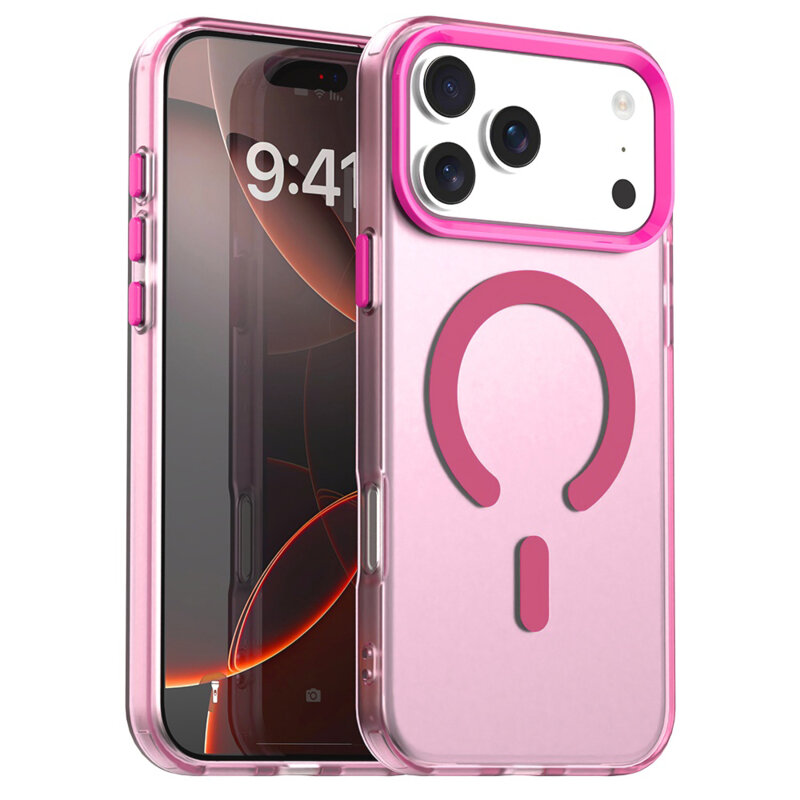 Husa iPhone 17 Pro Max Techsuit CandyCase MagSafe, roz