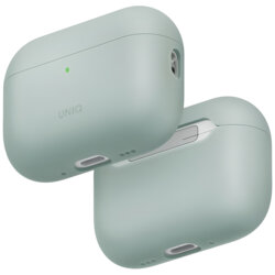 Husa AirPods Pro 3 UNIQ Lino Hybrid, verde menta