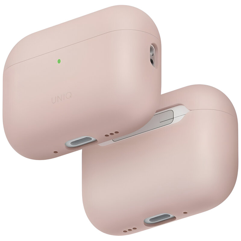 Husa AirPods Pro 3 UNIQ Lino Hybrid, roz pudra