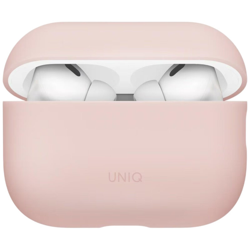 Husa AirPods Pro 3 UNIQ Lino Hybrid, roz pudra