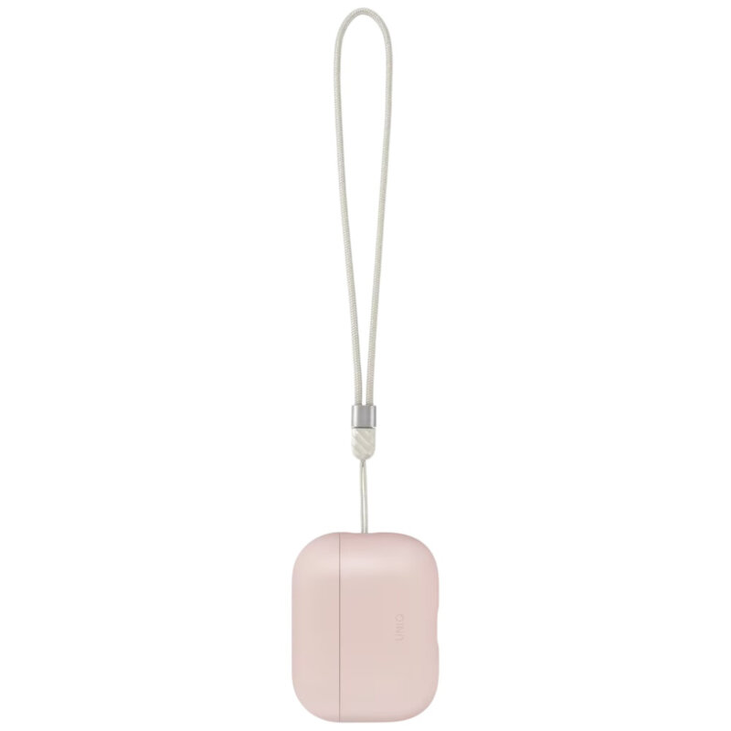 Husa AirPods Pro 3 UNIQ Lino Hybrid, roz pudra