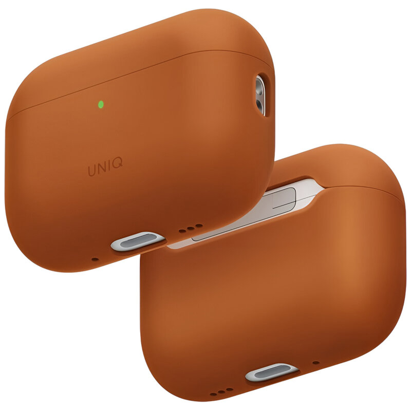 Husa AirPods Pro 3 UNIQ Lino Hybrid, oranj