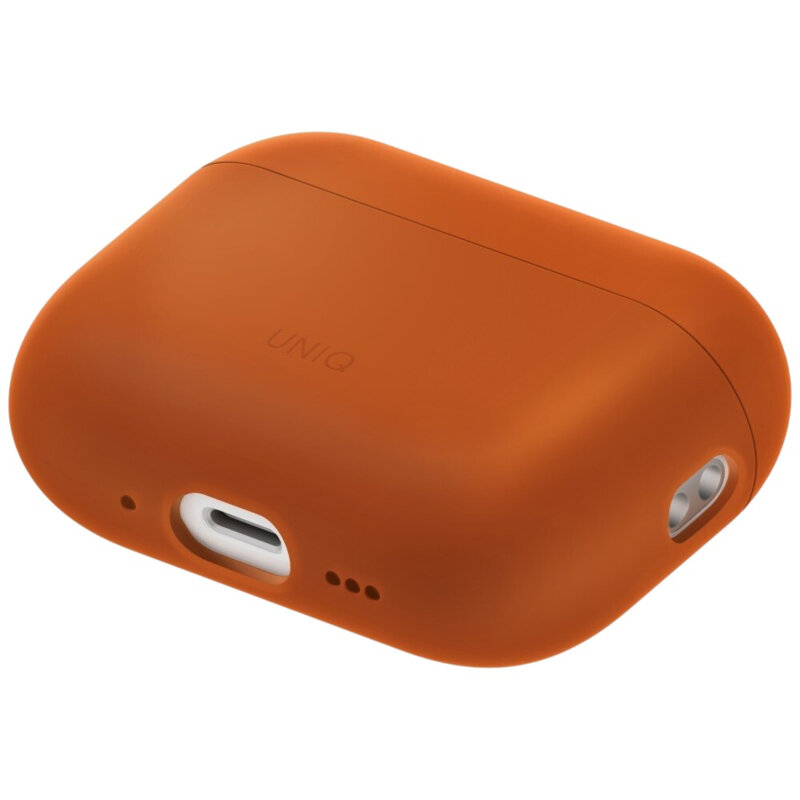 Husa AirPods Pro 3 UNIQ Lino Hybrid, oranj