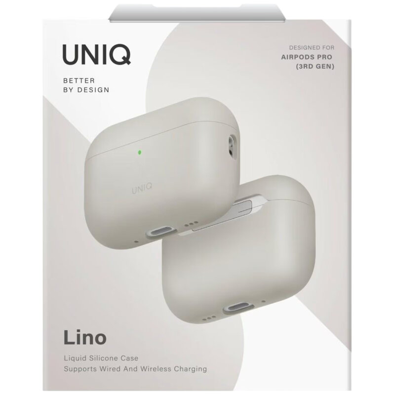 Husa AirPods Pro 3 UNIQ Lino Hybrid, bej