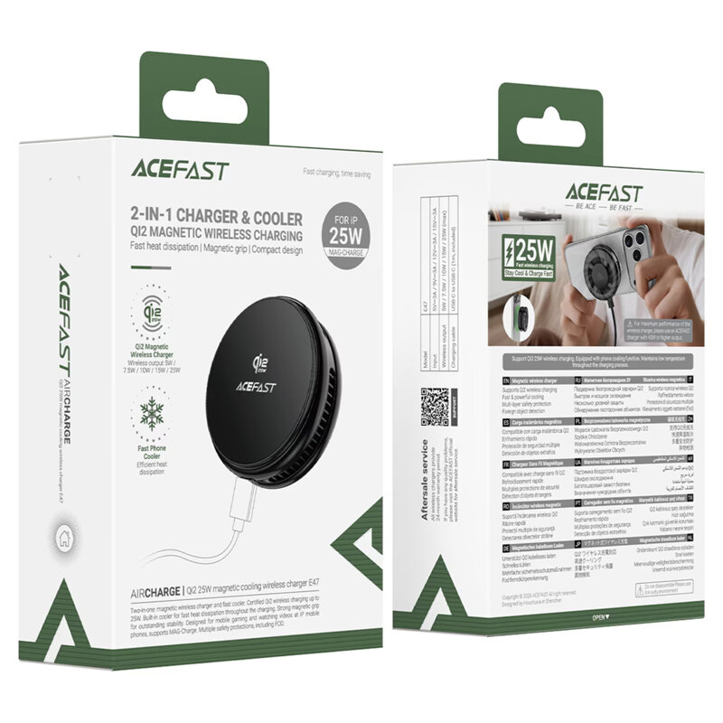 Incarcator wireless Qi2 pentru telefon Acefast E47, 25W