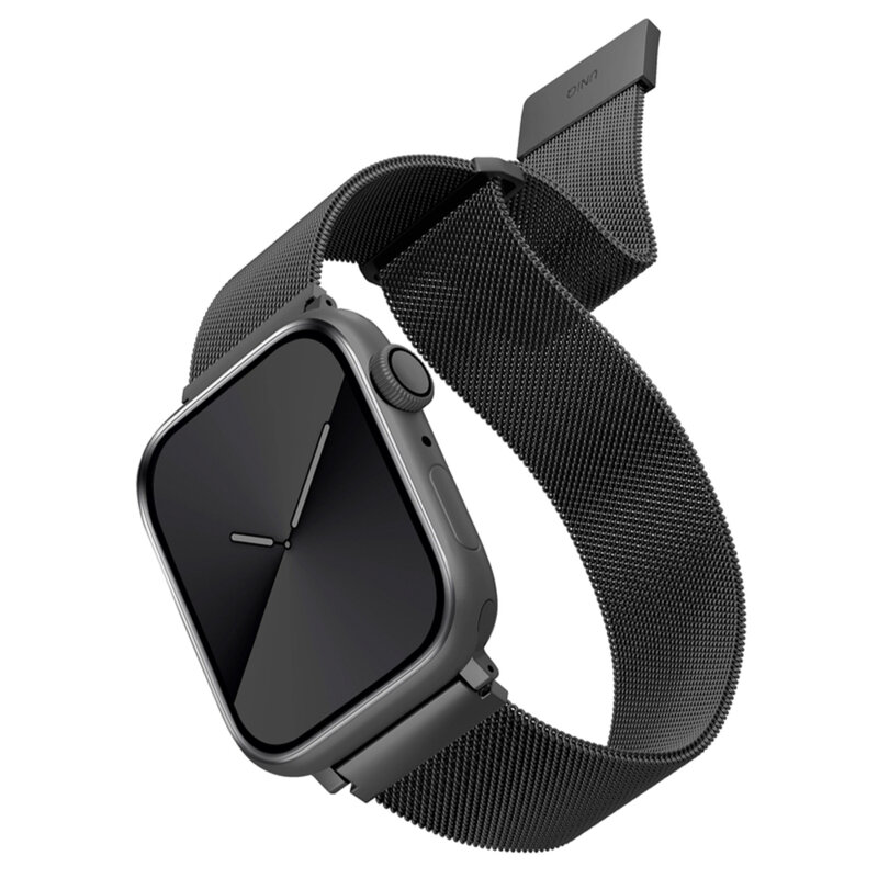 Curea Apple Watch SE 3 40mm din otel inoxidabil UNIQ Dante, gri