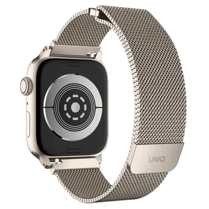 Curea Apple Watch 1 38mm din otel inoxidabil UNIQ Dante, auriu