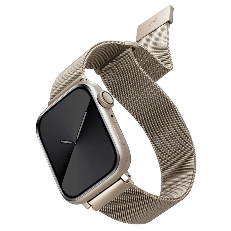 Curea Apple Watch 4 40mm din otel inoxidabil UNIQ Dante, auriu