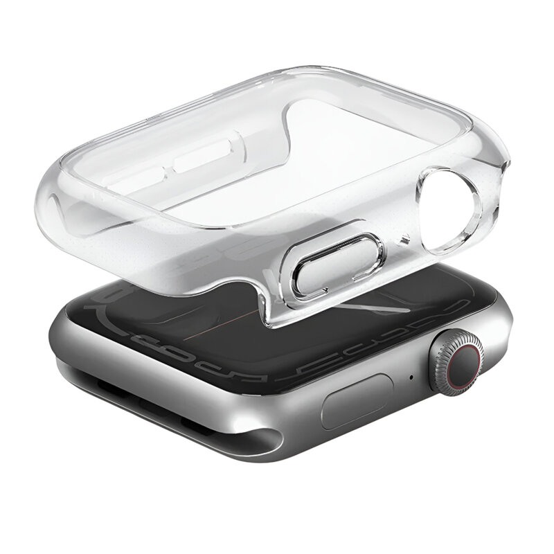 Carcasa Apple Watch 11 42mm cu protectie ecran UNIQ Garde, clear