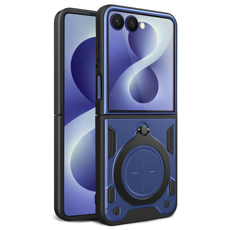 Husa Samsung Galaxy Z Flip8 Techsuit CamGuard Pro, albastru