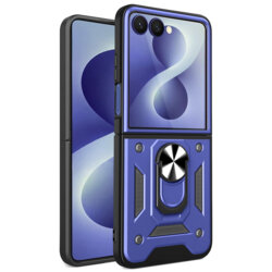 Husa Samsung Galaxy Z Flip8 protectie camera Techsuit CamShield Series, albastru