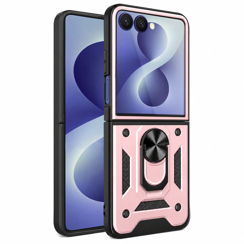 Husa Samsung Galaxy Z Flip8 protectie camera Techsuit CamShield Series, roz