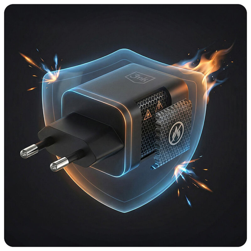 Incarcator priza GaN PD45W, 3mk Hyper, negru
