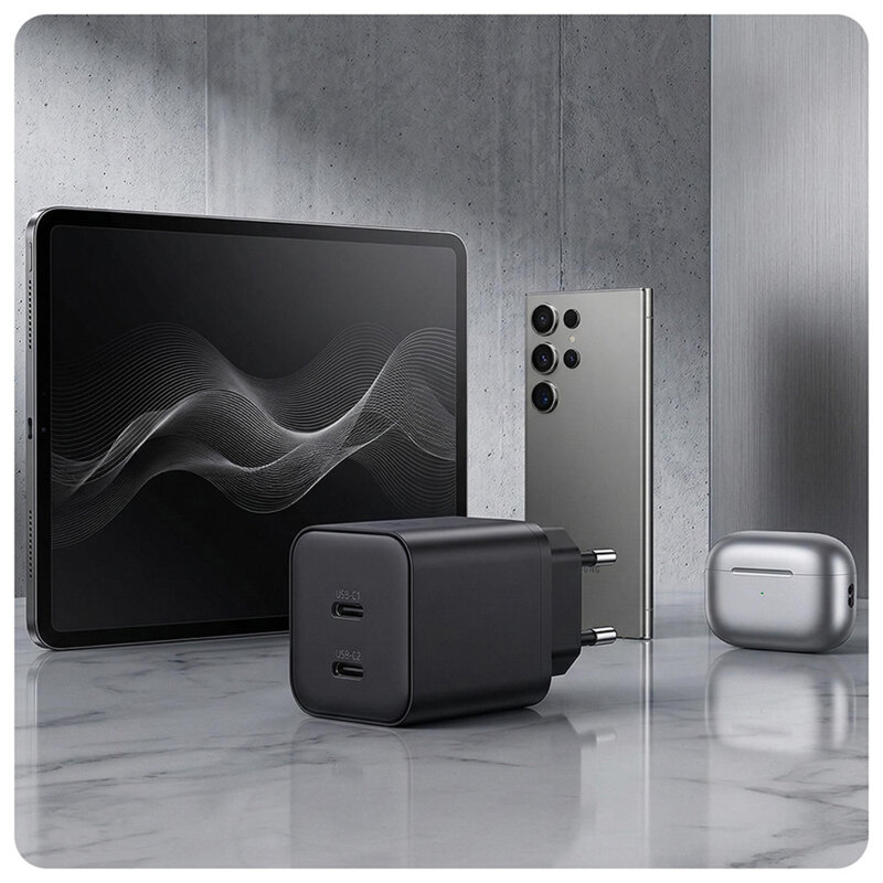 Incarcator priza GaN PD45W, 3mk Hyper, negru