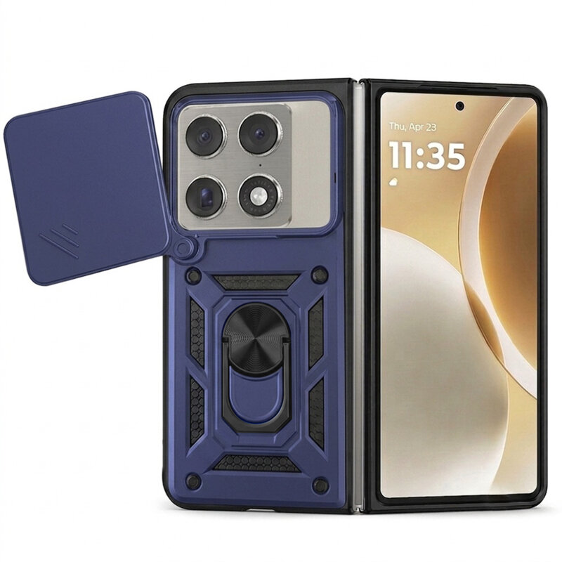 Husa Motorola Razr Fold protectie camera Techsuit CamShield Series, albastru