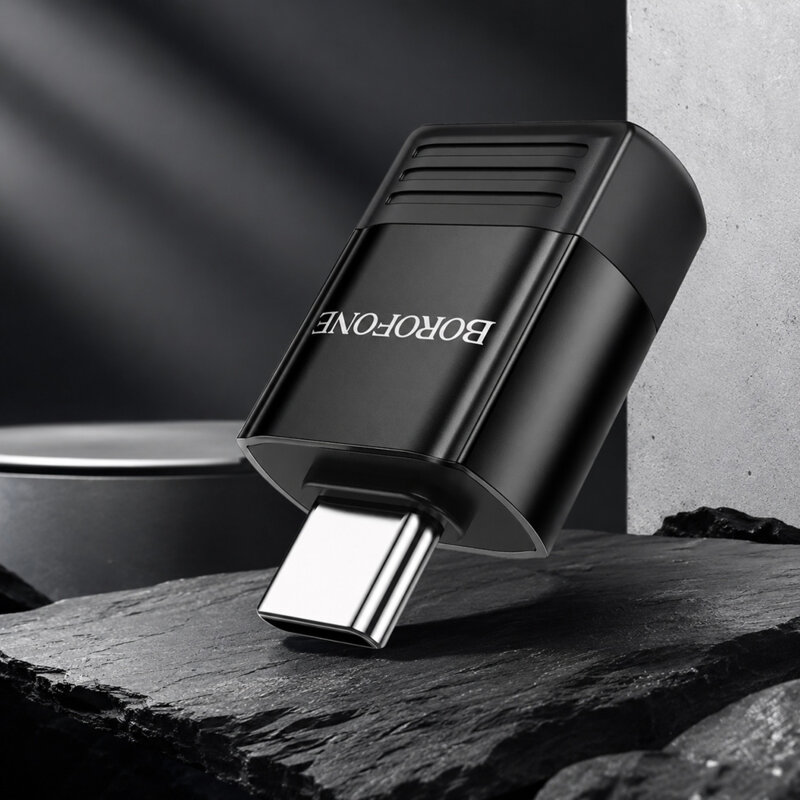 Adaptor OTG Type-C la USB 3.0, 4A, Borofone BV18, negru
