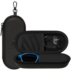 Etui pentru ochelari de vedere din piele Techsuit ETJ3, negru