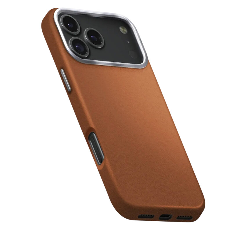 Husa iPhone 17 Pro Max UNIQ Lyden Leatherette MagClick, maro