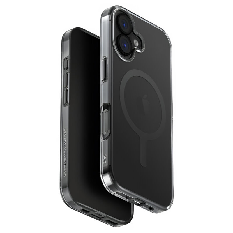 Husa iPhone 17 UNIQ Clario MagClick™ Eco-Friendly Case, negru