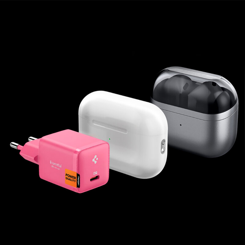 Incarcator priza Quick Charge Type-C, PD30W Spigen, roz, EE301EU