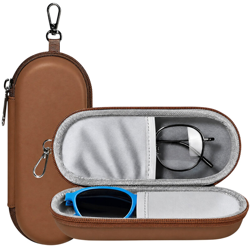 Etui pentru ochelari de vedere din piele Techsuit ETJ3, maro