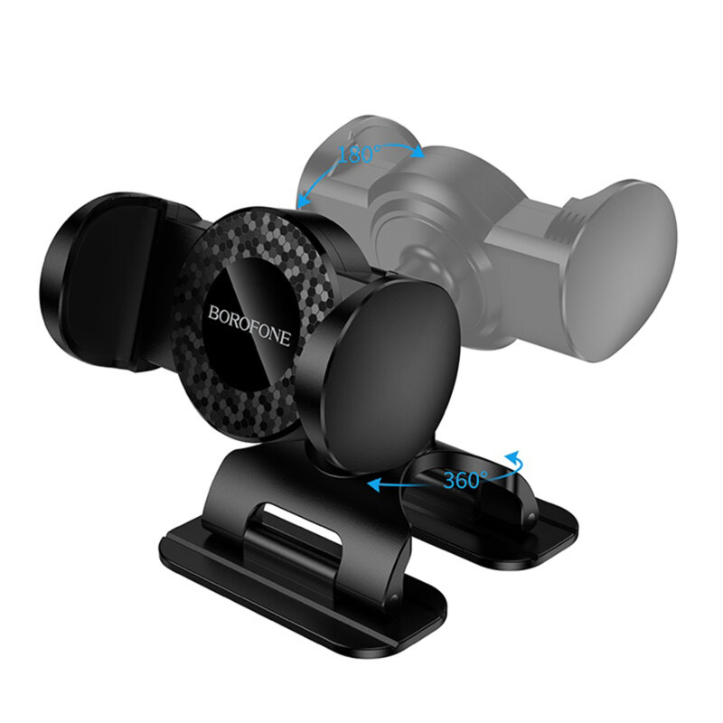 Suport auto telefon, bord, rotire 360°, Borofone, BH142