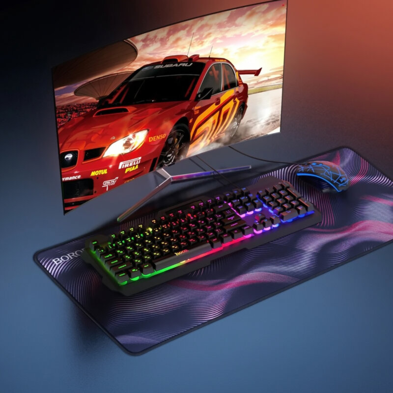 Mouse pad gaming 800 x 300mm, antiderapant, Borofone Illustrious, BG12