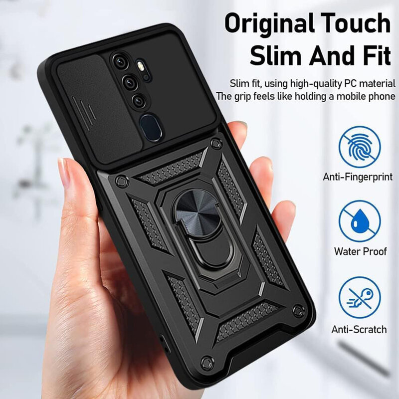 Husa Oppo A5m 4G protectie camera Techsuit CamShield Series, negru