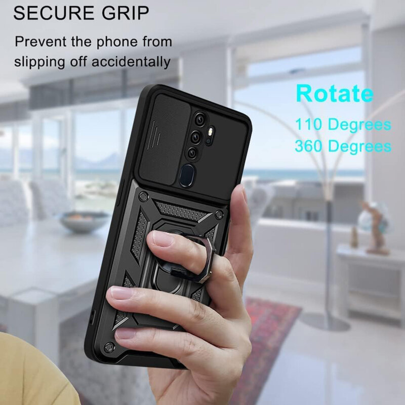 Husa Oppo A5m 4G protectie camera Techsuit CamShield Series, negru