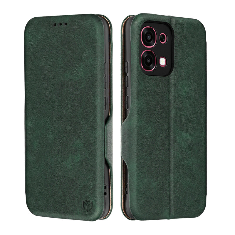 Husa 360° Oppo A6 Pro 4G Techsuit Safe Wallet Plus, verde