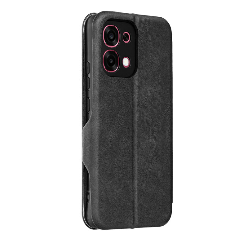 Husa 360° Oppo A6 Pro 4G Techsuit Safe Wallet Plus, negru