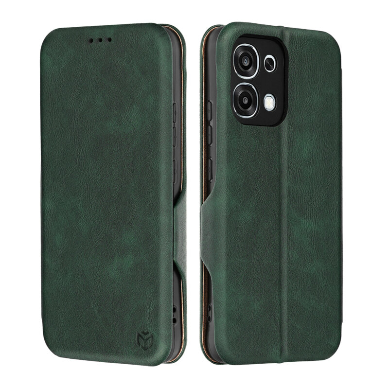 Husa 360° Oppo A6 Pro 5G Techsuit Safe Wallet Plus, verde