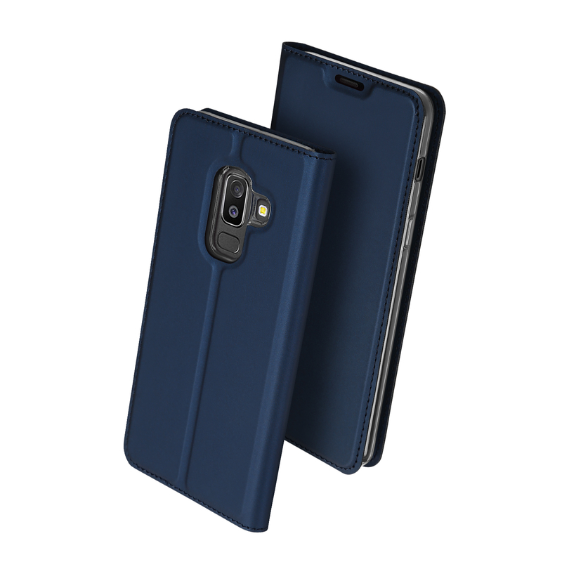 Husa Samsung Galaxy J8 2018 Dux Ducis Flip Stand Book - Albastru