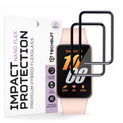 [Pachet 2x] Folie Samsung Galaxy Fit3 Techsuit Nano Flex, negru