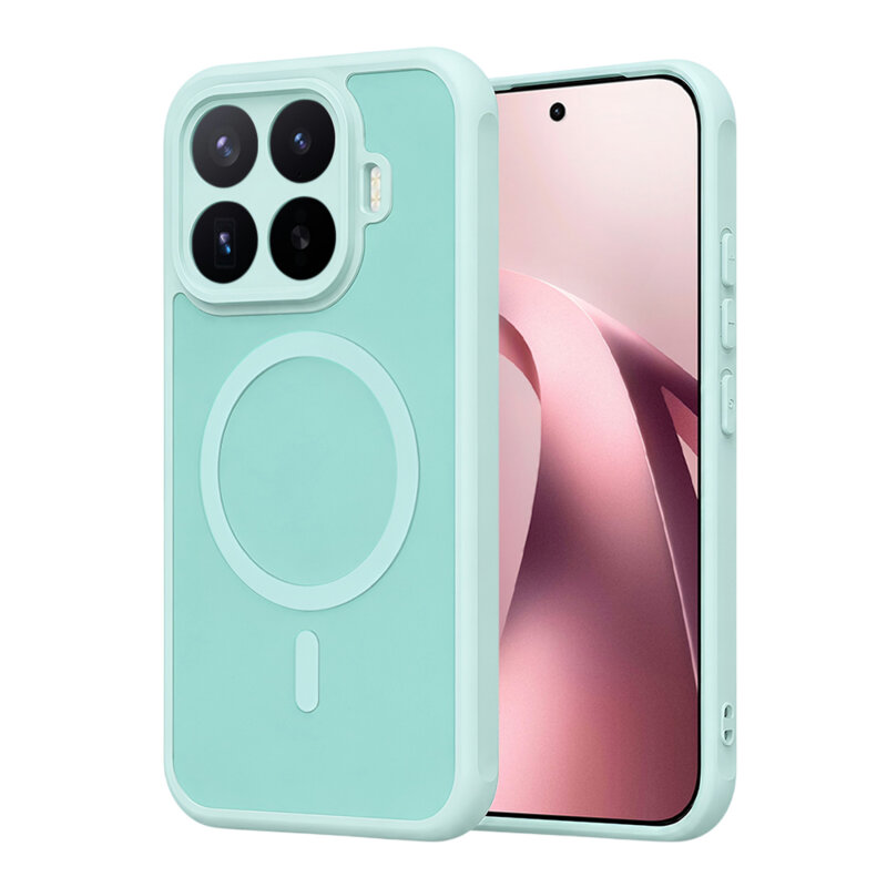 Husa Xiaomi 17T Techsuit HaloFrost II MagSafe, verde menta