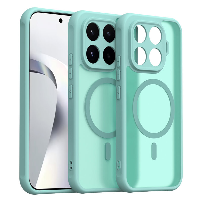 Husa Xiaomi 17T Techsuit HaloFrost II MagSafe, verde menta