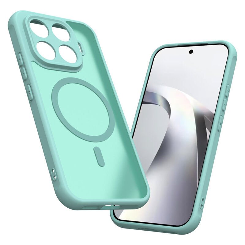 Husa Xiaomi 17T Techsuit HaloFrost II MagSafe, verde menta