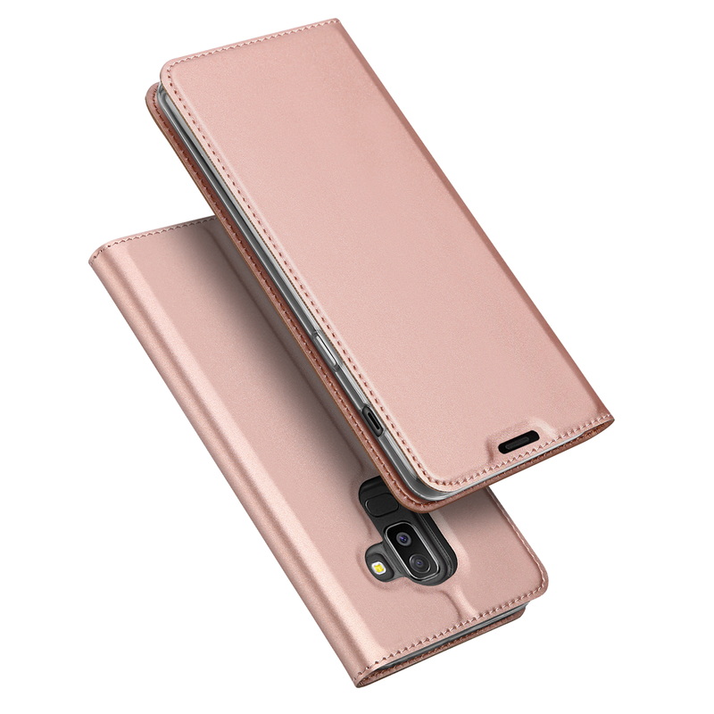Husa Samsung Galaxy J8 2018 Dux Ducis Flip Stand Book - Roz