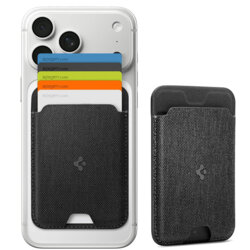 Portofel magnetic MagSafe 5 carduri Spigen Urban Fit, negru