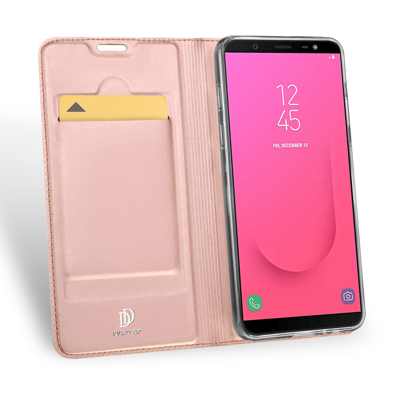 Husa Samsung Galaxy A6 Plus 2018 Dux Ducis Flip Stand Book - Roz