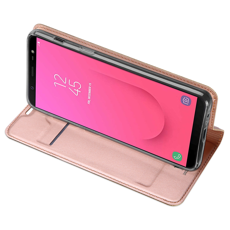 Husa Samsung Galaxy A6 Plus 2018 Dux Ducis Flip Stand Book - Roz