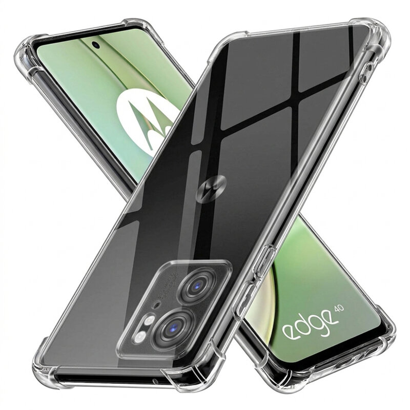 Husa Motorola Edge 40 Techsuit Shockproof Clear Silicone, transparenta