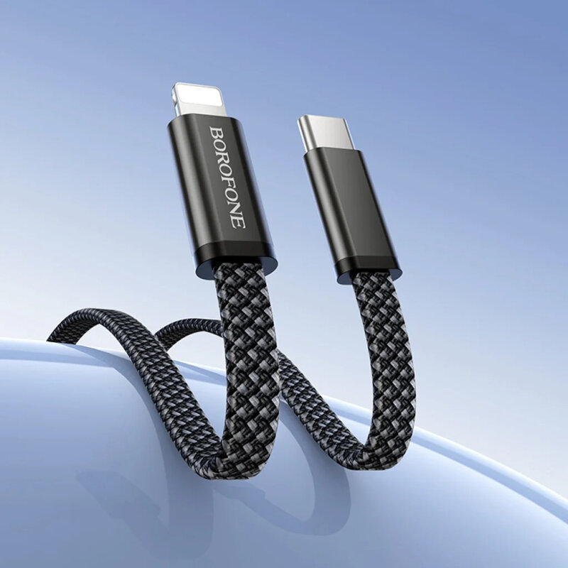 Cablu USB-C la Lightning, 30W, Borofone Peace, BX124, 1m