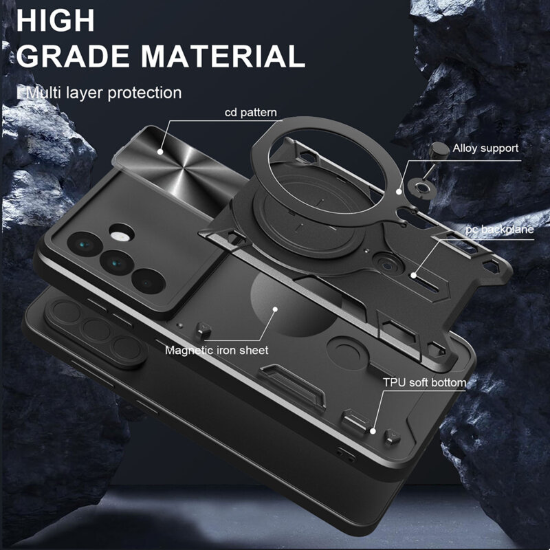 Husa Samsung Galaxy A18 Techsuit CamGuard Pro, albastru